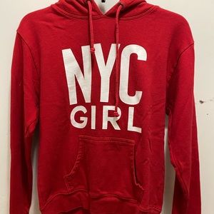 red new york hoodie
